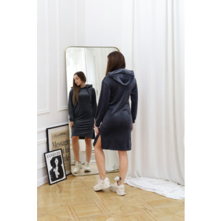 Жіноча велюрова сукня  Антрацит 42 - Інтернет-магазин спільних покупок ToGether