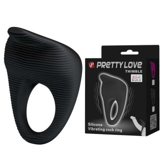 Ерекційне кільце - Pretty Love Thimble Cock Ring Black 18+ - Інтернет-магазин спільних покупок ToGether