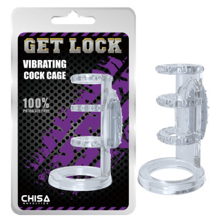 Насадка на член — Get Lock Vibrating Cock Cage Clear 18+ - Інтернет-магазин спільних покупок ToGether