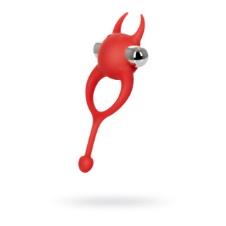 Віброкільце з хвостиком JOS Nick, силікон, червоне, 13,5 см  18+ - Інтернет-магазин спільних покупок ToGether