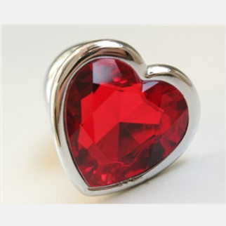 Анальна пробка з червоним каменем у формі серця Anal Plug Heart Medium 18+ - Інтернет-магазин спільних покупок ToGether