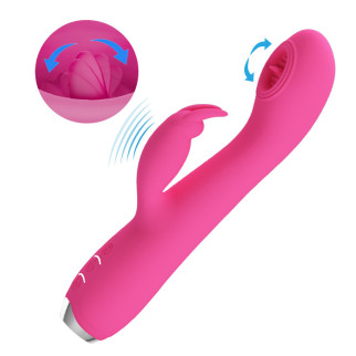 Вібратор - Pretty Love Rachel Licking Vibrator Magenta  18+ - Інтернет-магазин спільних покупок ToGether