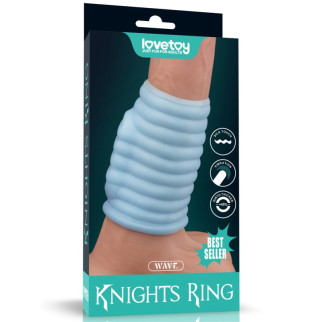 Насадка на пеніс Vibrating Wave Knights Ring Blue 18+ - Інтернет-магазин спільних покупок ToGether