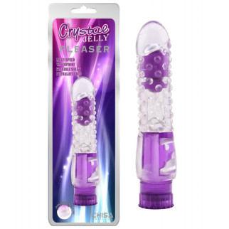 Вібратор фіолетовий із пухирцями Crystal Jelly Pleaser 18+ - Інтернет-магазин спільних покупок ToGether