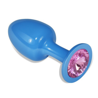 Синя анальна пробка з рожевим каменем у подарунковому пакованні Rosebud Blue 18+ - Інтернет-магазин спільних покупок ToGether