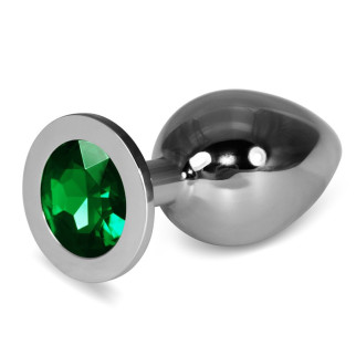 Анальний корок із зеленим каменем Rosebud Classic Metal Plug Large 18+ - Інтернет-магазин спільних покупок ToGether