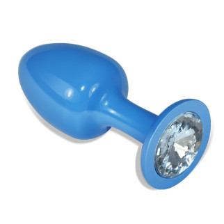 Синя анальна пробка з прозорим каменем у подарунковому пакованні Rosebud Blue 18+ - Інтернет-магазин спільних покупок ToGether
