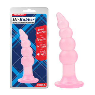 Рожевий анальний стимулятор Hi Rubber Bumpy Butt Plug 18+ - Інтернет-магазин спільних покупок ToGether