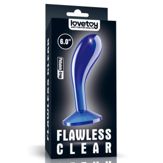 Анальна пробка синя Flawless Clear Prostate Plug 6.0 18+ - Інтернет-магазин спільних покупок ToGether