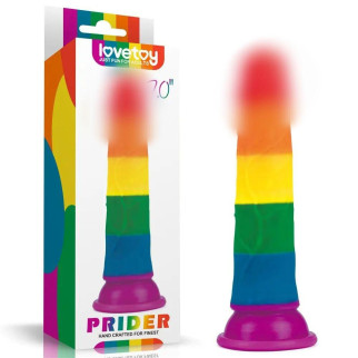 Фалоімітатор на присоску райдужний LGBT Prider Dildo 7.0 18+ - Інтернет-магазин спільних покупок ToGether
