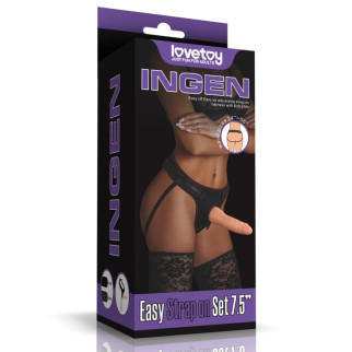 Жіночий страпон на ремінцях Easy Strapon Set 7.5 18+ - Інтернет-магазин спільних покупок ToGether