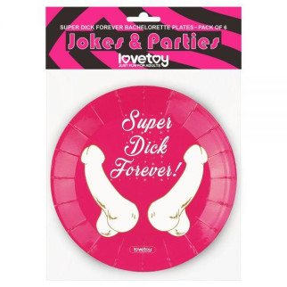 Паперові тарілки Super Dick Forever Bachelorette Paper Plates, 6 шт. 18+ - Інтернет-магазин спільних покупок ToGether