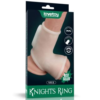Насадка на пеніс Vibrating Silk Knights Ring with Scrotum Sleeve 18+ - Інтернет-магазин спільних покупок ToGether