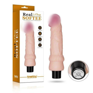 Вібратор мультишвидкісний тілесний Real Softee Vibrating Dildo 18+ - Інтернет-магазин спільних покупок ToGether