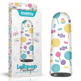 Компактний вібратор із принтом Rechargeable Lollipop Massager 18+ - Інтернет-магазин спільних покупок ToGether