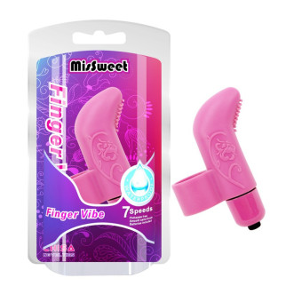 Рожевий вібростимулятор на палець MisSweet Finger Vibe 18+ - Інтернет-магазин спільних покупок ToGether