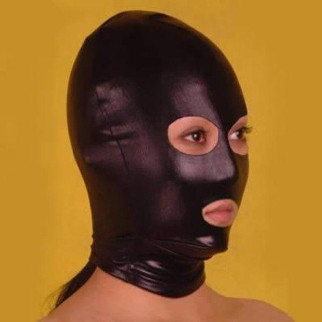 Чорна вінілова маска з вирізами 18+ - Інтернет-магазин спільних покупок ToGether