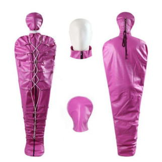 Шкіряний бандаж Муміфікація рожевий 18+ - Інтернет-магазин спільних покупок ToGether