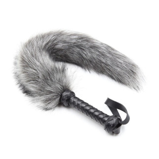 Сірий хутряний хвіст лисиці з ручкою Fox Tail Whips 18+ - Інтернет-магазин спільних покупок ToGether