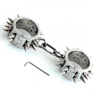 Унісекс із шипами з неіржавкої сталі надпотужні наручні наручники Праски підземелля із шестигранним ключем 18+ - Інтернет-магазин спільних покупок ToGether