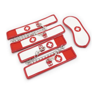 Бдсм набір медсестри з 3 предметів червоно-білий Shades of Love 18+ - Інтернет-магазин спільних покупок ToGether