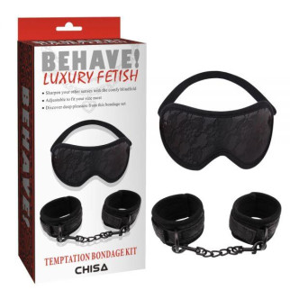 Чорний набір із маски та наручників Temptation Bondage Kit 18+ - Інтернет-магазин спільних покупок ToGether