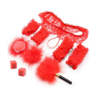 Мереживний червоний комплект спідньої білизни із 6 предметів Shades of Love 18+ - Інтернет-магазин спільних покупок ToGether