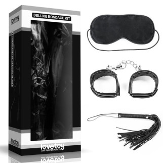 Набір для сексуальних бдсм ігор Deluxe Bondage Kit (маска, наручники, плетіль) 18+ - Інтернет-магазин спільних покупок ToGether