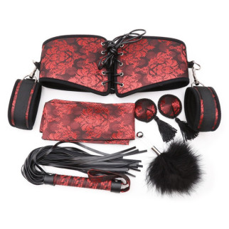Сексуальний бдсм комплект із 6 предметів чорно-червоний Shades of Love 18+ - Інтернет-магазин спільних покупок ToGether
