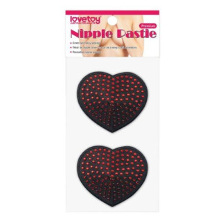 Чорні стикині з червоними горошинками Reusable Red Diamond Heart Nipple Pasties 18+ - Інтернет-магазин спільних покупок ToGether