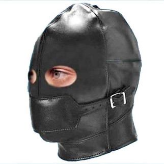 Шкіряна чорна маска 18+ - Інтернет-магазин спільних покупок ToGether
