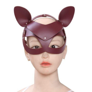 Шкіряна бдсм маска лисиці коричнева 18+ - Інтернет-магазин спільних покупок ToGether