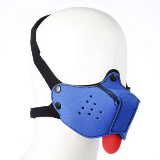 Неопреновий собача маска на обличчя синя 18+ - Інтернет-магазин спільних покупок ToGether