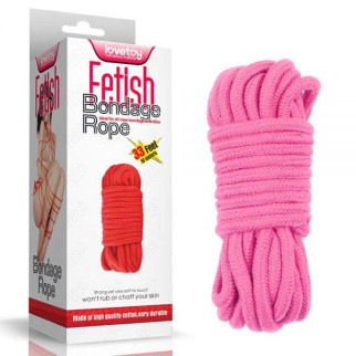 Рожева мотузка для зв'язування Fetish Bondage Rope, 10 метрів 18+ - Інтернет-магазин спільних покупок ToGether