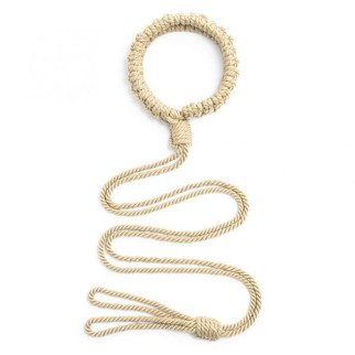 New braided rope collar with long hauling rope Yellow 18+ - Інтернет-магазин спільних покупок ToGether