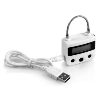 Електронний замок для бондажу та поясів вірності білий Electronic Time Locker 18+ - Інтернет-магазин спільних покупок ToGether