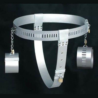 Срібний жіночий пояс вірності з наручниками 18+ - Інтернет-магазин спільних покупок ToGether