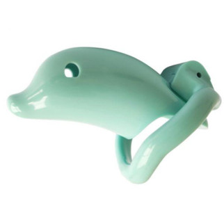 New Dolphin Type Male Chastity Device cyan 18+ - Інтернет-магазин спільних покупок ToGether