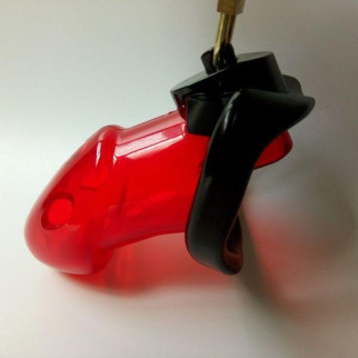 Пояс вірності Rikers Locking Chastity Device Red 18+ - Інтернет-магазин спільних покупок ToGether