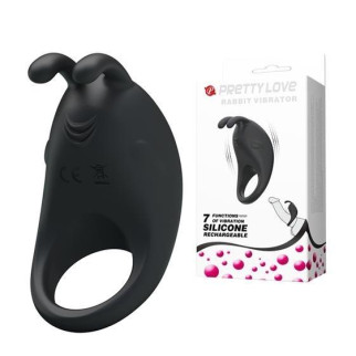 Ерекційне кільце - Pretty Love Rabbit Vibrator Penis Ring Black  18+ - Інтернет-магазин спільних покупок ToGether