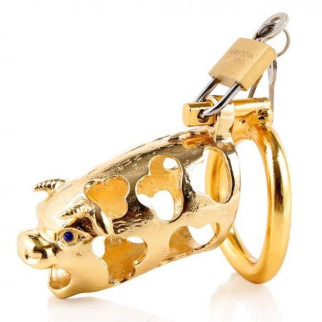 Metal ox head chastity device golden 18+ - Інтернет-магазин спільних покупок ToGether