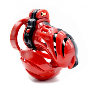 New 3D Design Male Polyethylene Chastity Integrative Device Red&Black, clear 18+ - Інтернет-магазин спільних покупок ToGether