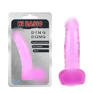 Фалоімітатор гелевий рожевий Ding Dong 18+ - Інтернет-магазин спільних покупок ToGether