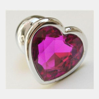 Анальне коріння серце, з рожевим камінчиком, розмір М 18+ - Інтернет-магазин спільних покупок ToGether