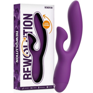 Подвійний вібратор фіолетовий Rewolution Rewofun Flexible Rabbit Vibrator 18+ - Інтернет-магазин спільних покупок ToGether