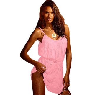 Рожеве пляжне плаття на тонких бретелях 18+ - Інтернет-магазин спільних покупок ToGether