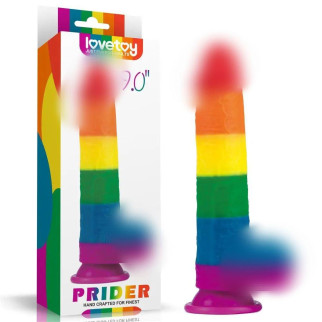 Фалоімітатор на присоску райдужний LGBT Prider Dildo 9.0 18+ - Інтернет-магазин спільних покупок ToGether