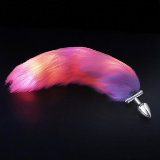 Світна анальна пробка з пишним хвостом Fire Fox Max Pink 18+ - Інтернет-магазин спільних покупок ToGether
