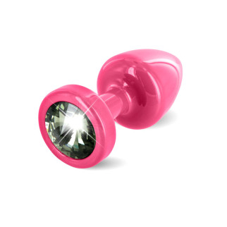 Анальна пробка з чорним камінням SWAROVSKI - Anni Round Pink  18+ - Інтернет-магазин спільних покупок ToGether