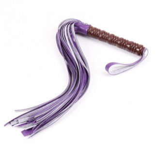Фіолетовий батіг із стильною бордовою дерев'яною ручкою 18+ - Інтернет-магазин спільних покупок ToGether